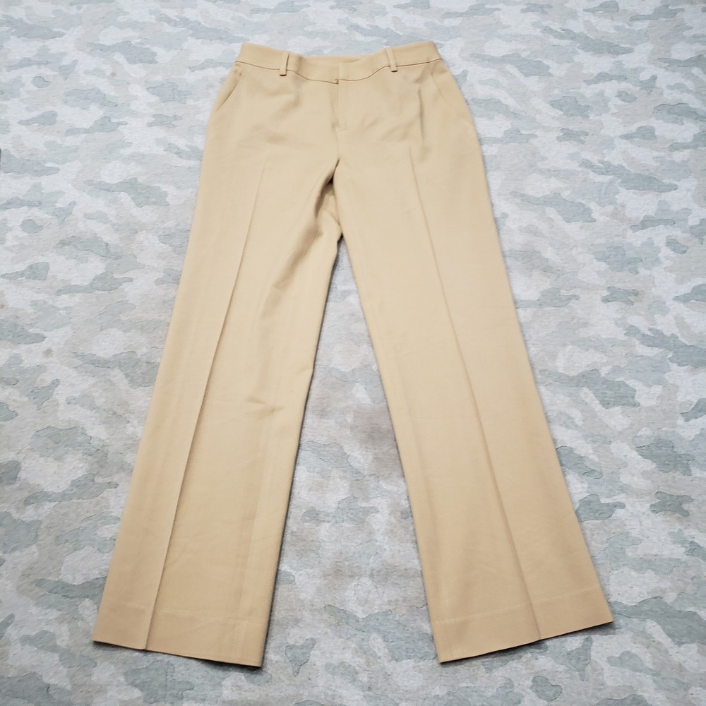 Lauren Ralph Lauren Pants Womens 4 Petite Tan Wool Blend Pockets Business Office